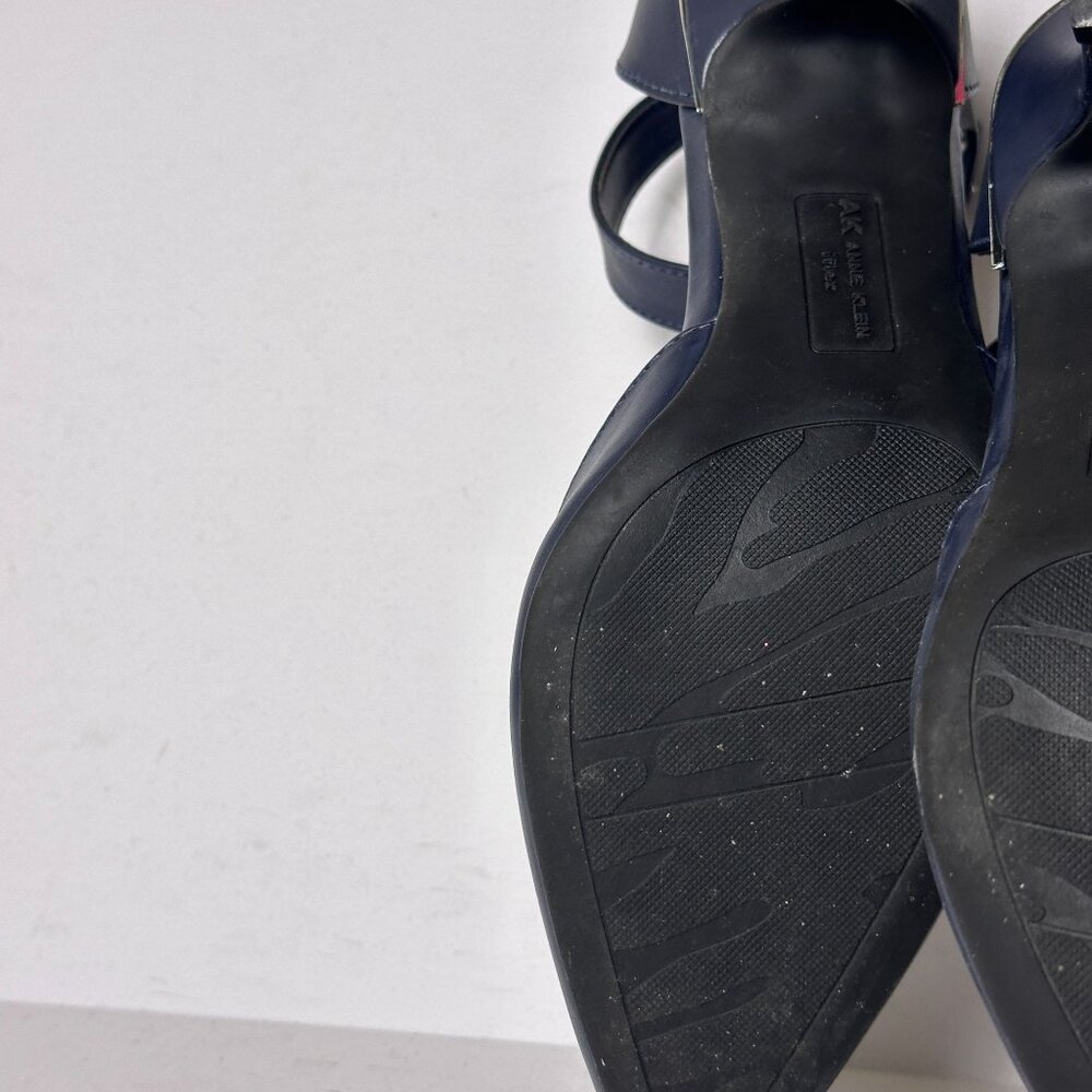 Anne Klein Ankle Strap Heels Women 9.5 Navy Blue Classy Special Occasion Shoes - Picture 14 of 16